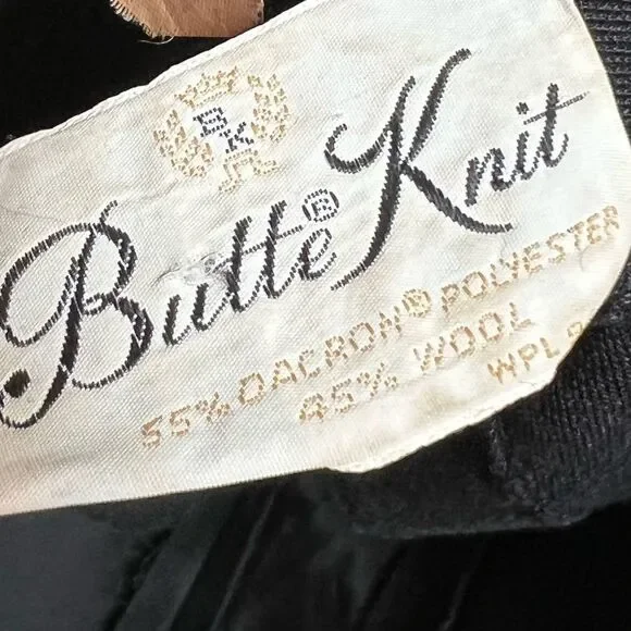 Mod Black Sleeveless Vintage 1960s / 1970s Knit Rhinestone Accent Mini Dress - Picture 9 of 9